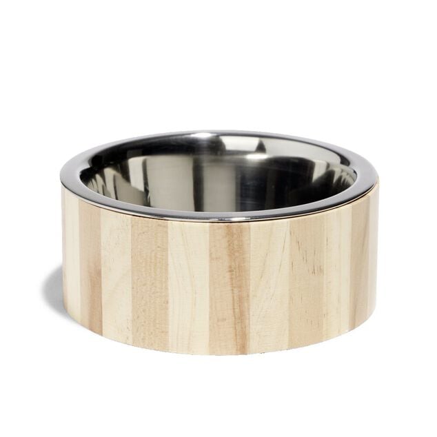 Gamelle pour chien inox et bois 750ml