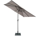 Parasol carr&eacute; Havane inclinable &agrave; manivelle bleu fonc&eacute; 250x250xH245cm