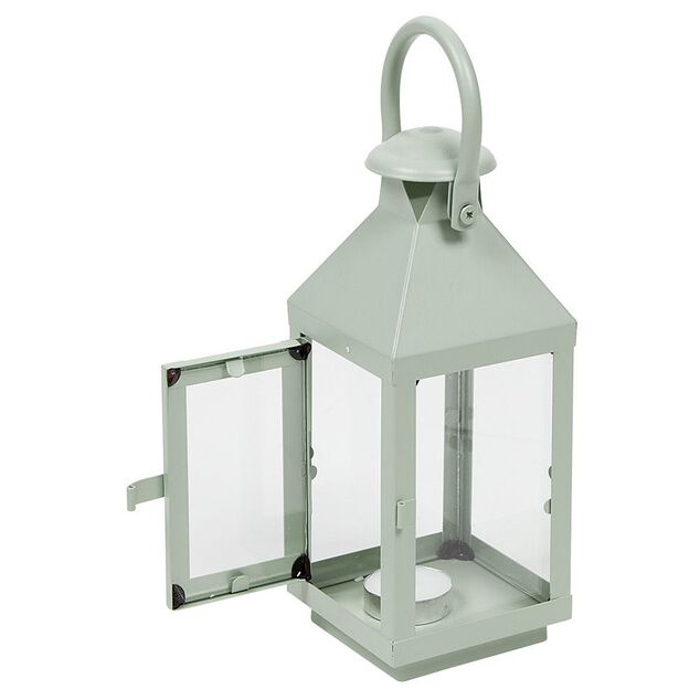 Lanterne photophore en m&eacute;tal vert