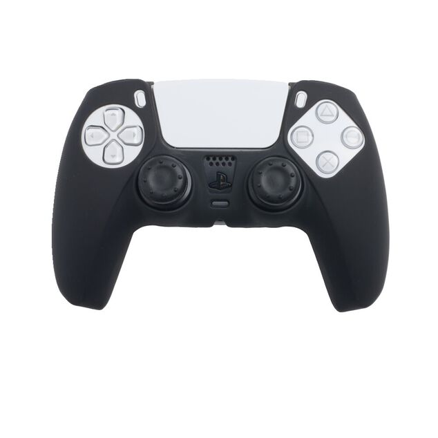 Protection en silicone noir pour manette de console PS5