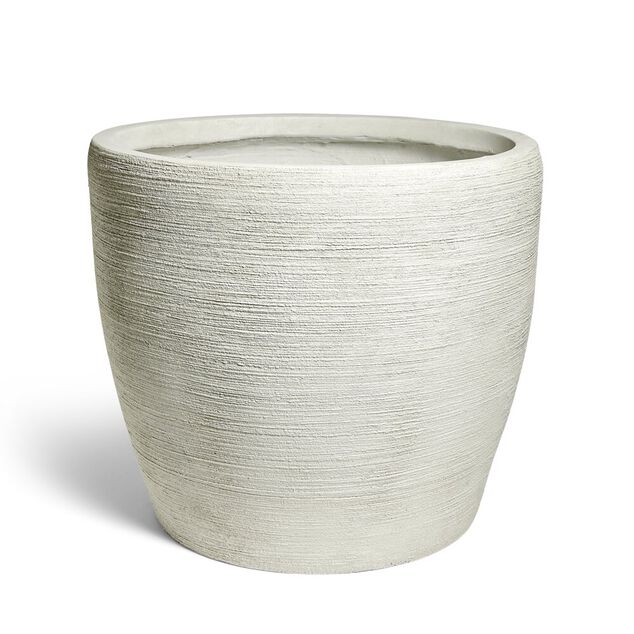 Pot fibre d'argile blanc &Oslash;55xH50cm