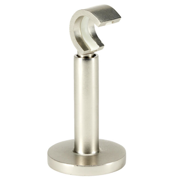 Support tringle à rideaux extensible ouvert alu brossé Ø20mm