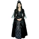 D&eacute;guisement fille reine noire Halloween 7/10 ans