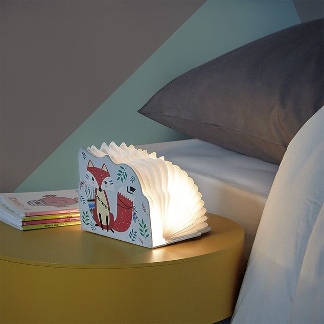 Lampe veilleuse forme livre d&eacute;pliant