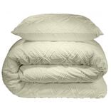 Parure de lit 2 personnes 240x220cm uni tuft&eacute; (2 mod&egrave;les beige ou blanc)