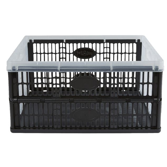 Casier pliant noir et blanc transparent 32 L