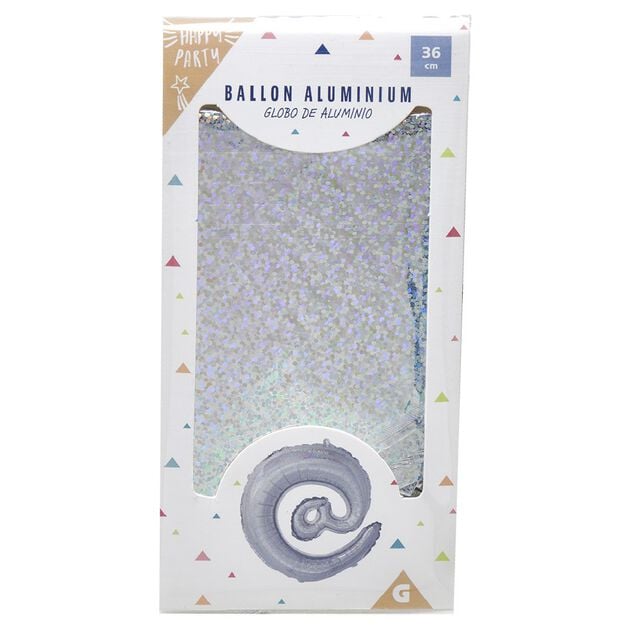 Ballon symbole arrobase aluminium