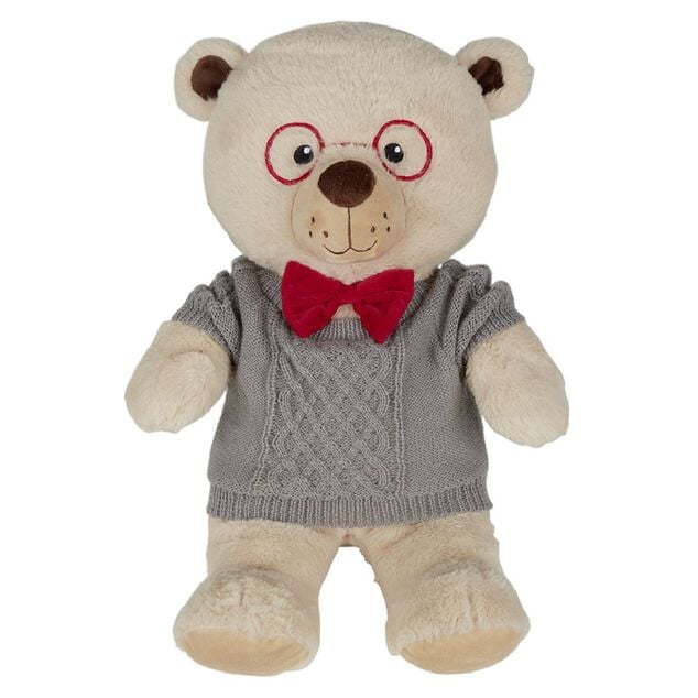 Peluche ours polyester beige H50cm