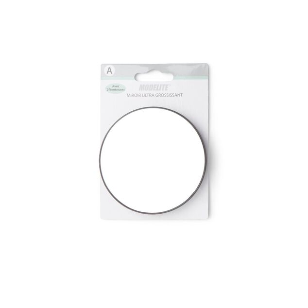 Miroir rond ultra grossissant avec 2 ventouses &Oslash;8cm