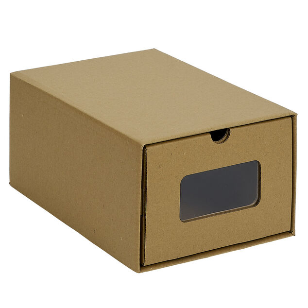 Boîte de rangement en carton avec fenêtre transparente 34x23xH16cm