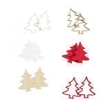 D&eacute;coration de table No&euml;l x12 en bois forme sapin 3,5x3,5cm