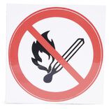 Signalétique adhésive "Flamme interdite" Ø8cm