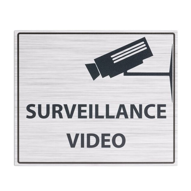 Plaque signalétique "Surveillance vidéo" - 24x20 cm