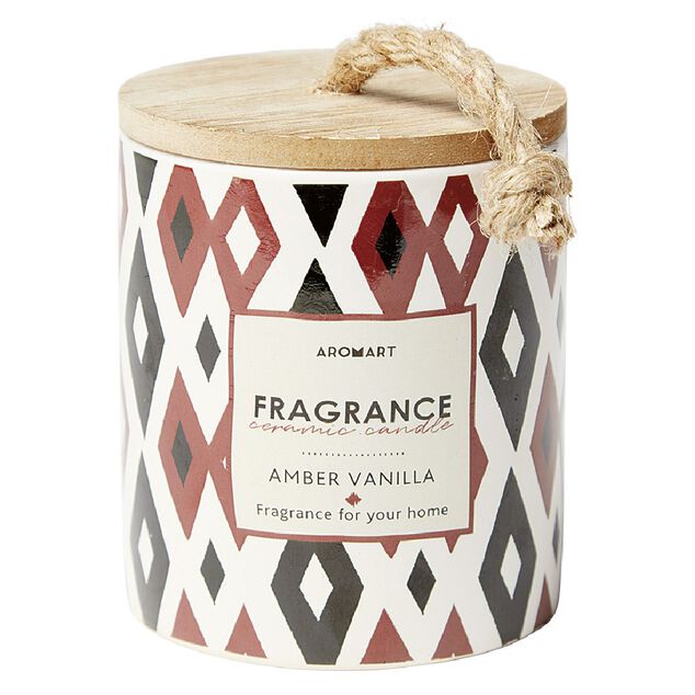 Bougie dans pot c&eacute;ramique