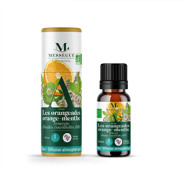 Synergie d'huiles essentielles bio les orangeades orange menthe Mességué 10ml