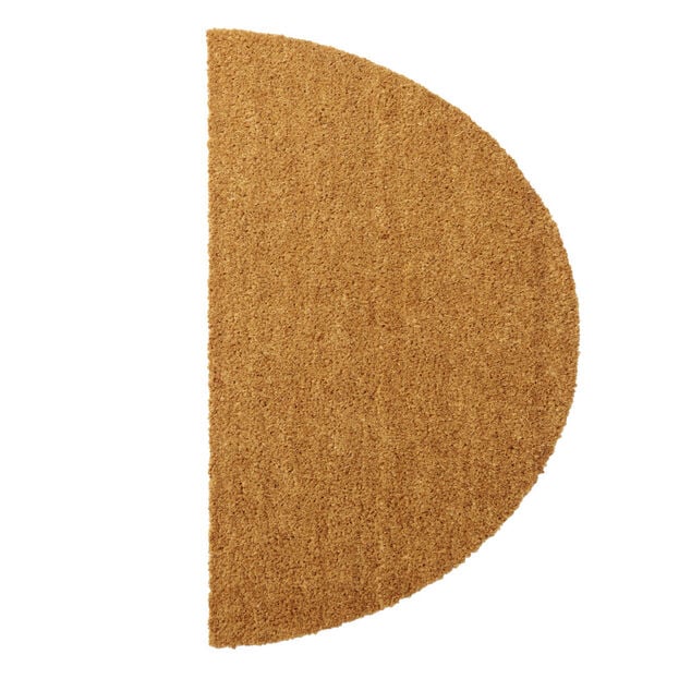 Tapis d'entr&eacute;e coco forme demi-lune 45x75cm
