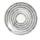 Assiette plate Dakar porcelaine noir et blanc Ø27cm