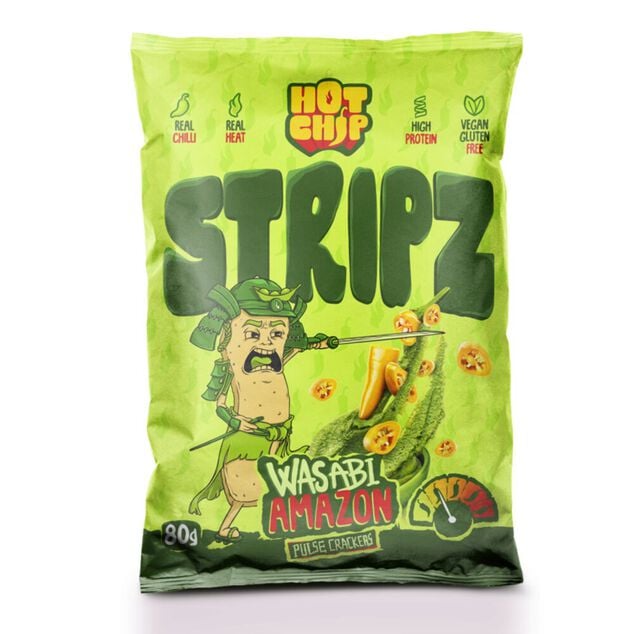 Chips piquantes Stripz saveur piment amazon wasabi 80gr
