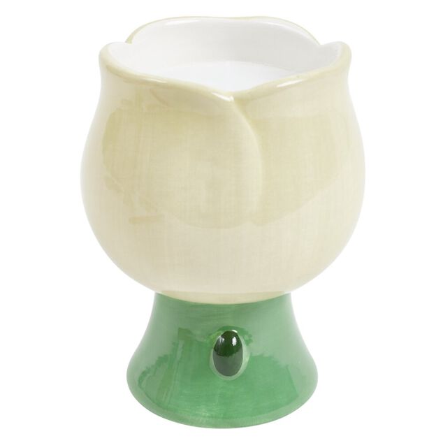 Bougie d&eacute;corative c&eacute;ramique fome tulipe &Oslash;7xH10cm (2 mod&egrave;les)