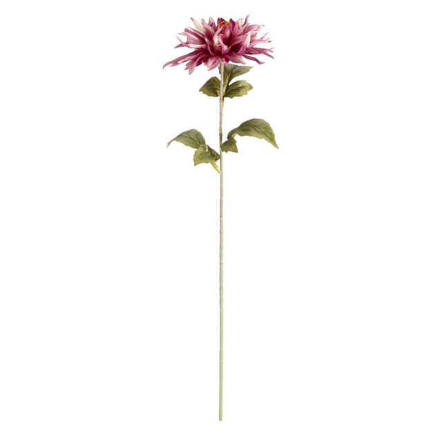Fleur artificielle dahlia rose 1 tige L68cm