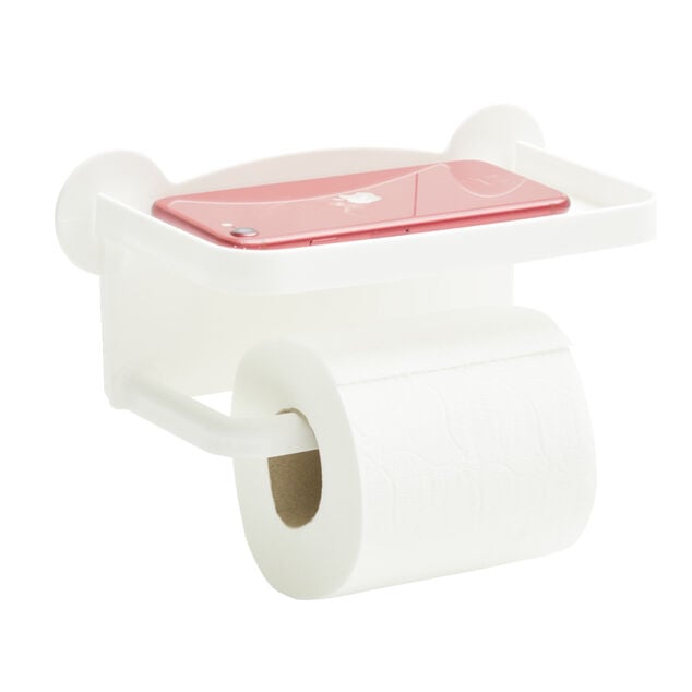 Dérouleur de papier WC avec support téléphone 21x10xH11cm - 2 modèles