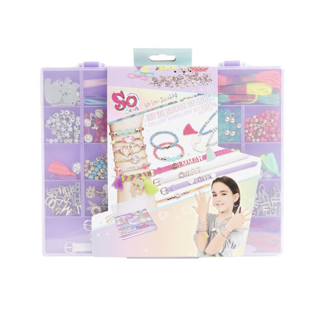 Kit cr&eacute;ation bijoux DIY bo&icirc;te compartiment&eacute;e 440 pi&egrave;ces