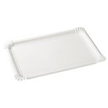 Plateau rectangulaire blanc en carton x5