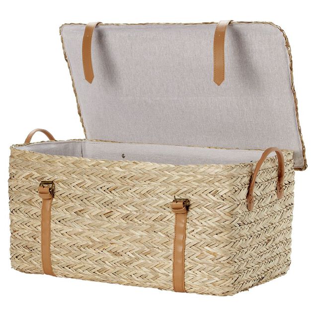 Malle en jonc 52 x 31 x H.25 cm