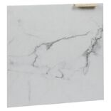 Porte Box Cube bois effet marbre 32,2x32,2x1,2cm blanc