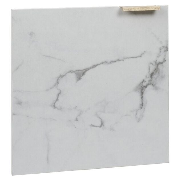 Porte Box Cube bois effet marbre 32,2x32,2x1,2cm blanc