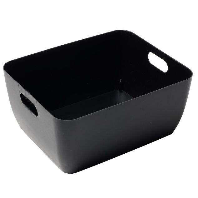 Panière de rangement en plastique 19,5x15,5xH9cm (3 modèles)