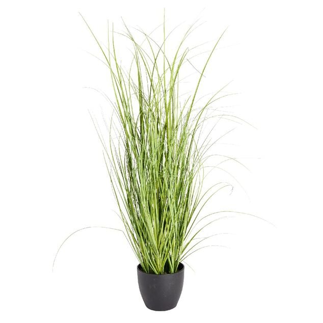 Gramin&eacute; artificiel en pot noir H91cm