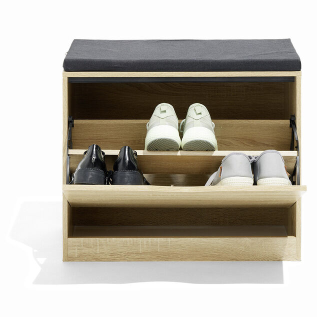 Banc range-chaussures Krys naturel 60x30xH51cm