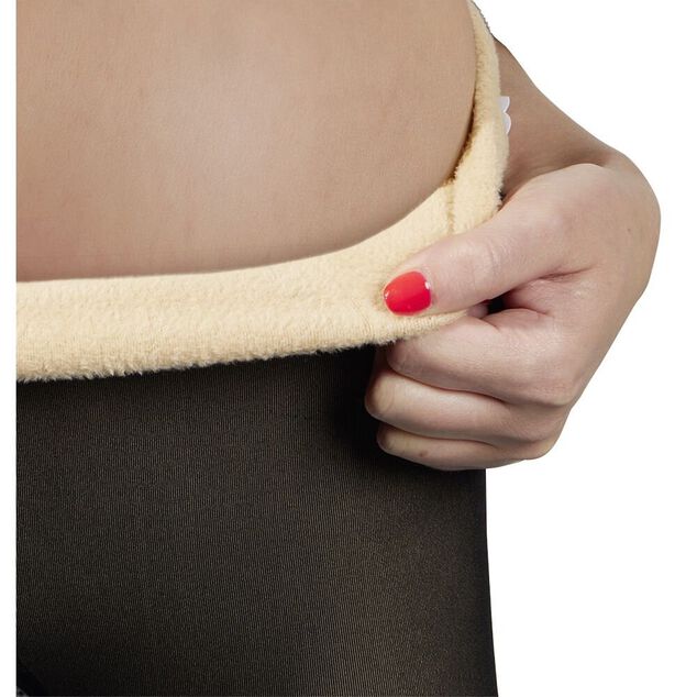 Collant polaire "fausse peau"