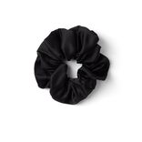 Chouchou satin&eacute; noir