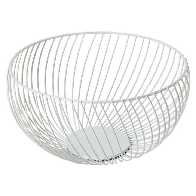 Corbeille à fruits acier blanc