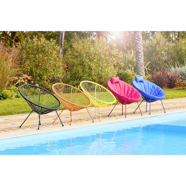 Coussin de t&ecirc;te pour fauteuil Urban uni rouge 15x25cm