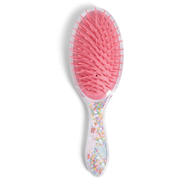 Brosse à cheveux enfant manche étoiles L21cm (2 modèles)