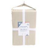 Drap housse 160x200cm 100% coton percale beige