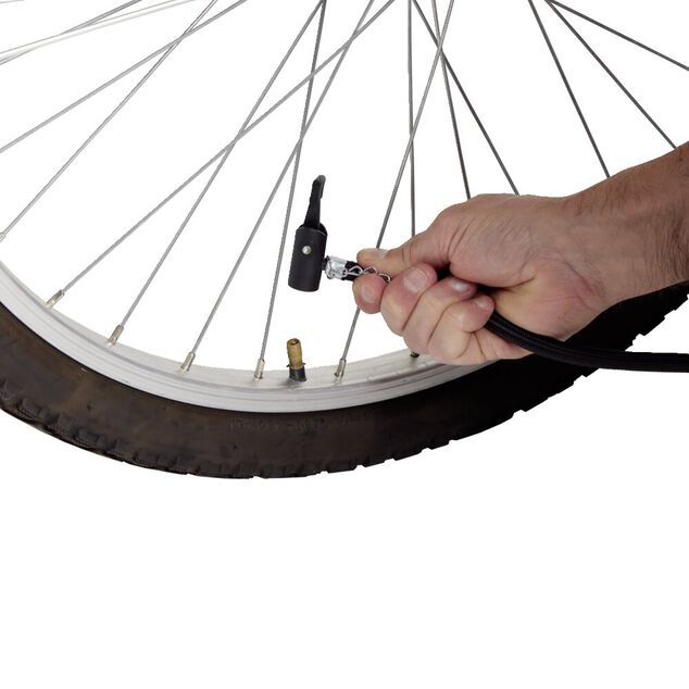 Pompe à vélo manuel bleu H45cm