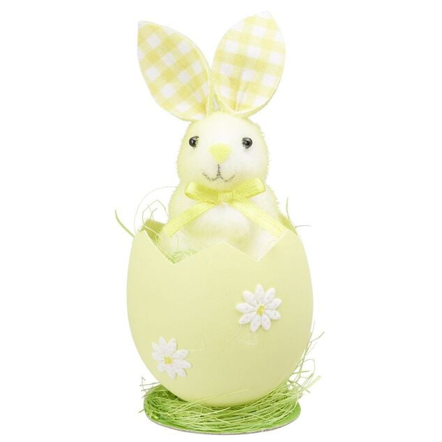 Lapin dans oeuf de P&acirc;ques motif Vichy x 2