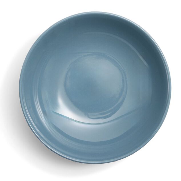 Assiette &agrave; soupe Madrid gr&egrave;s bleu &Oslash;20cm