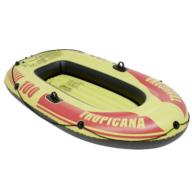 Bateau gonflable 1 personne Tropicana jaune et rouge 98x185cm