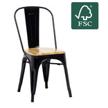 Chaise empilable Fabrik m&eacute;tal et bois