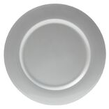 Sous assiette en plastique argenté