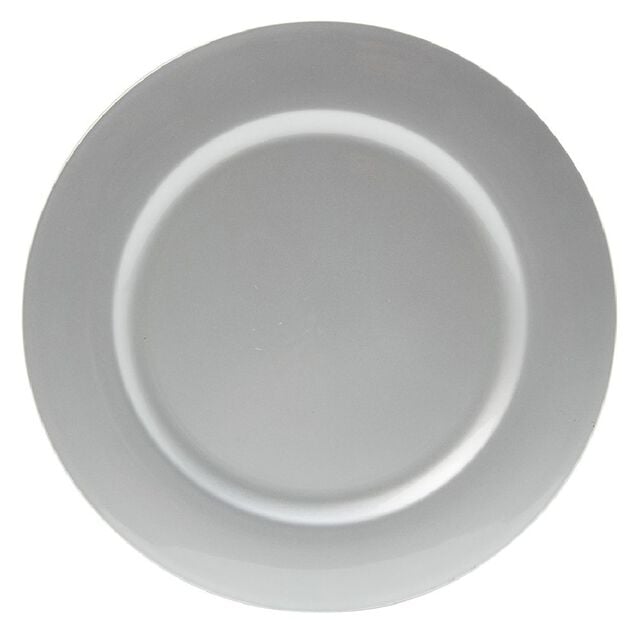 Sous assiette en plastique argent&eacute;