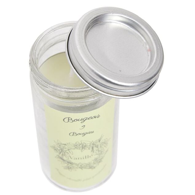 Bougeoir verre + 9 bougies chauffe-plats parfumées