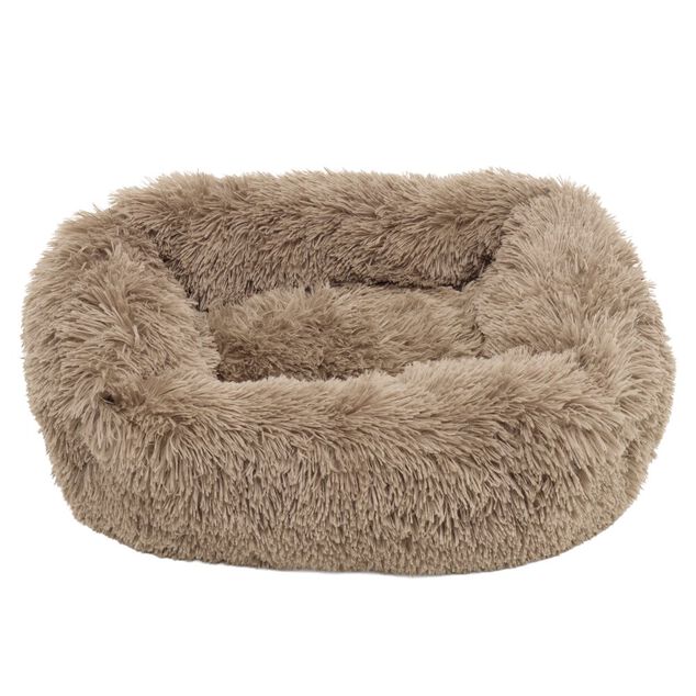 Couchage pour animal polyester et coton L60X45XH20 cm taupe