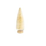 Décoration sapin blanc lumineux LED à piles H16cm