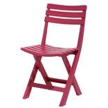 Chaise de jardin pliante Relax plastique rose